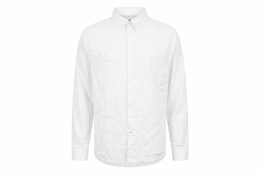 Front view of Burton men’s white polo, size 18