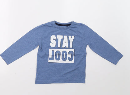 Additional front view of Primark boys’ blue pullover sweatshirt, size 2-3, years