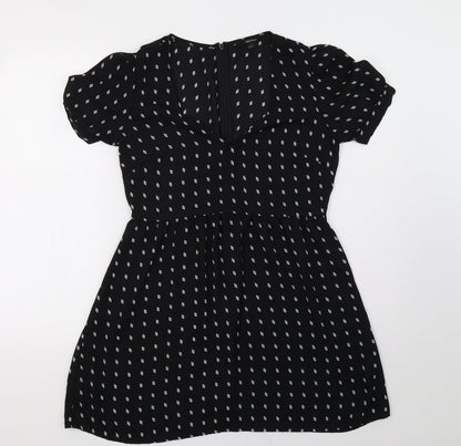 FOREVER 21 Womens Black Polka Dot  A-Line  Size S