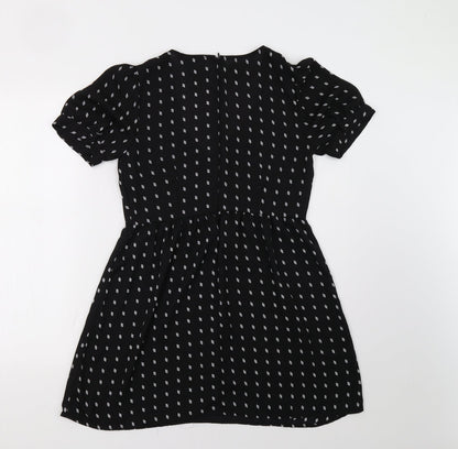 FOREVER 21 Womens Black Polka Dot  A-Line  Size S