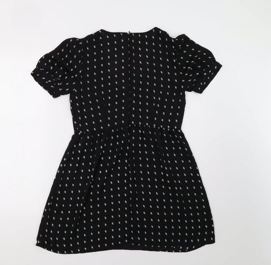 FOREVER 21 Womens Black Polka Dot  A-Line  Size S