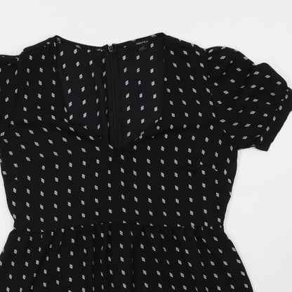 FOREVER 21 Womens Black Polka Dot  A-Line  Size S