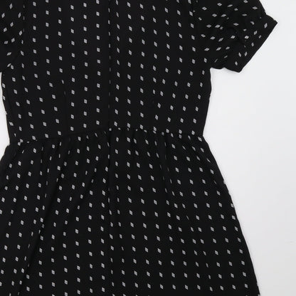 FOREVER 21 Womens Black Polka Dot  A-Line  Size S