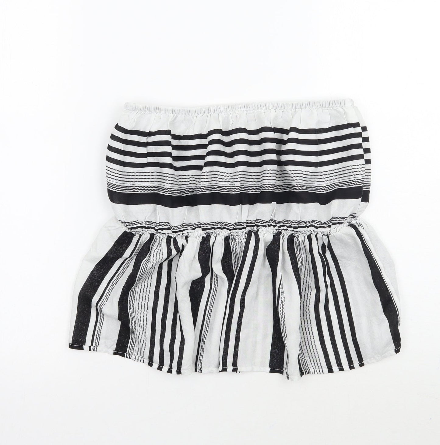 Primark Womens White Striped  Basic Blouse Size 10