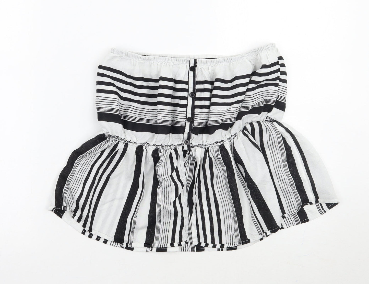 Primark Womens White Striped  Basic Blouse Size 10