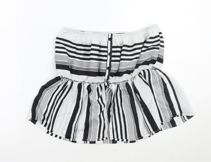 Primark Womens White Striped  Basic Blouse Size 10