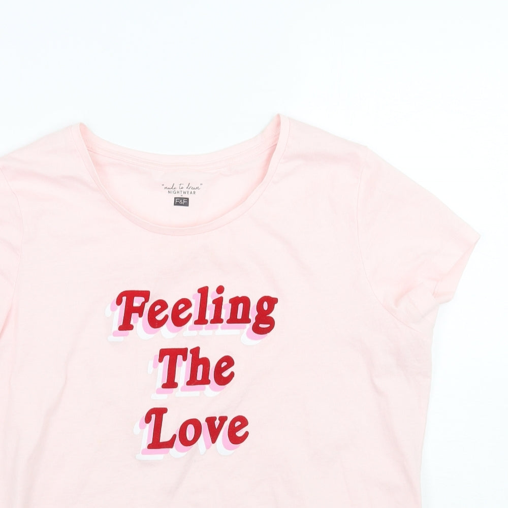 F&F Womens Pink   Basic T-Shirt Size 12