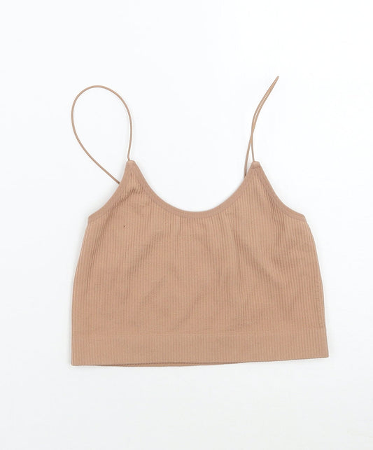 Primark Womens Beige   Cropped Tank Size 2XS