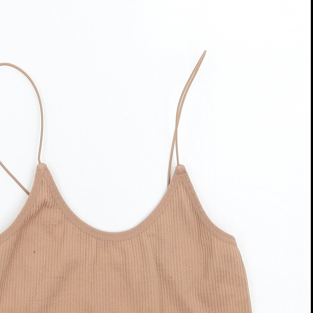 Primark Womens Beige   Cropped Tank Size 2XS