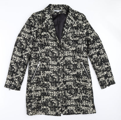 Womens UK Size 36 H&M Black Overcoat