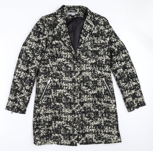 Womens UK Size 36 H&M Black Overcoat