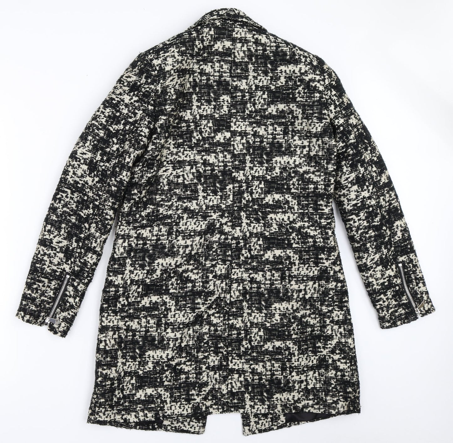 Womens UK Size 36 H&M Black Overcoat
