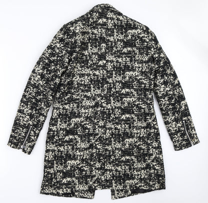 Womens UK Size 36 H&M Black Overcoat