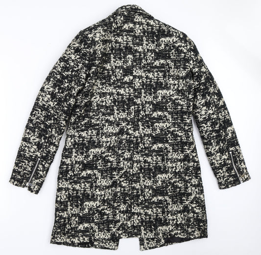 Womens UK Size 36 H&M Black Overcoat