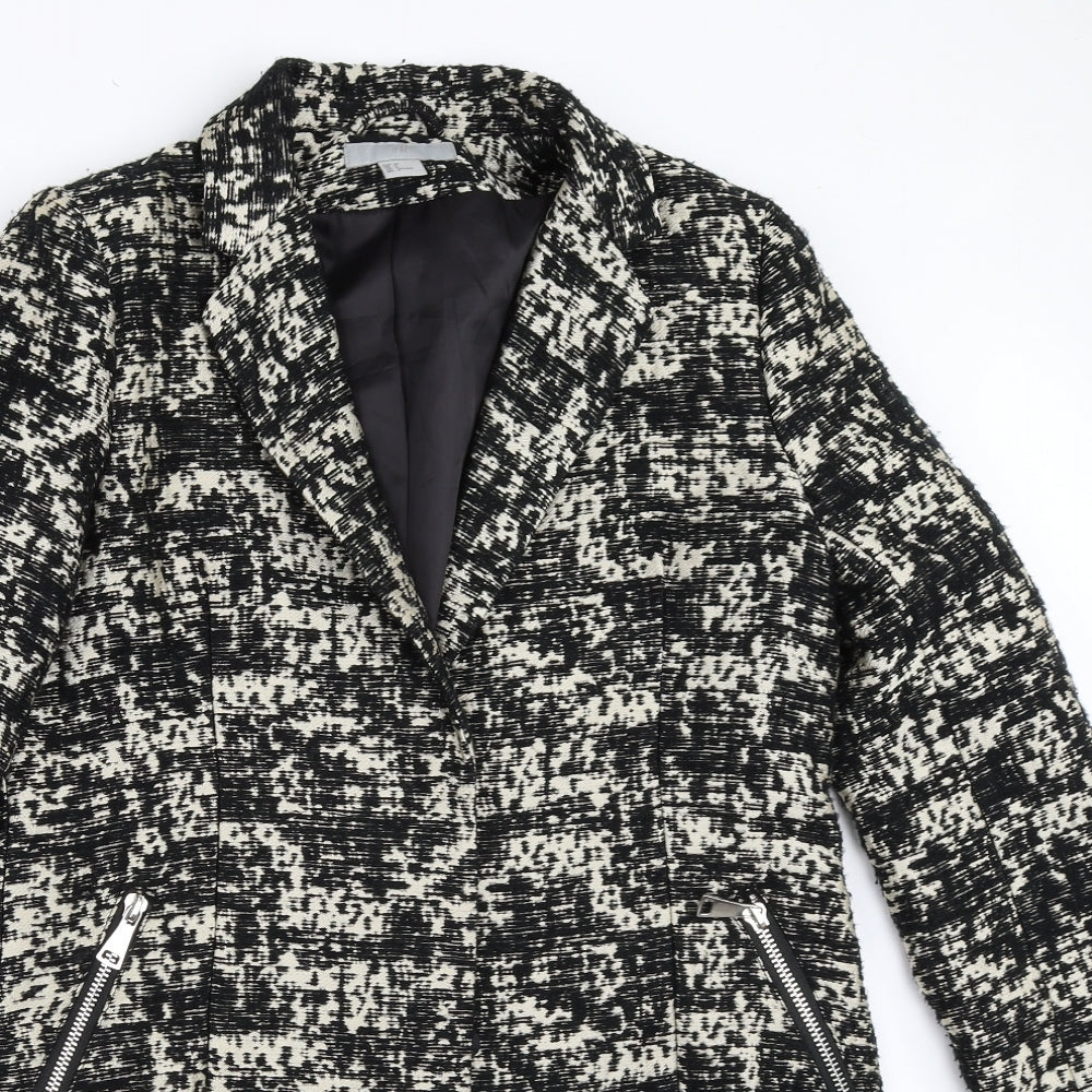 Womens UK Size 36 H&M Black Overcoat