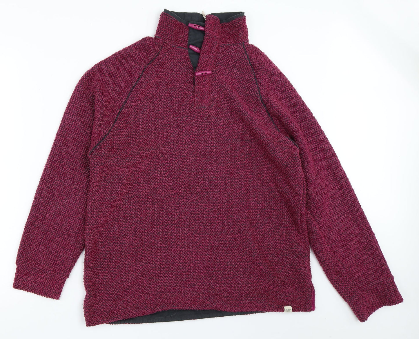 Cotton Traders Womens Pink   Henley Sweatshirt Size M