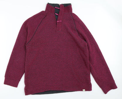 Cotton Traders Womens Pink   Henley Sweatshirt Size M