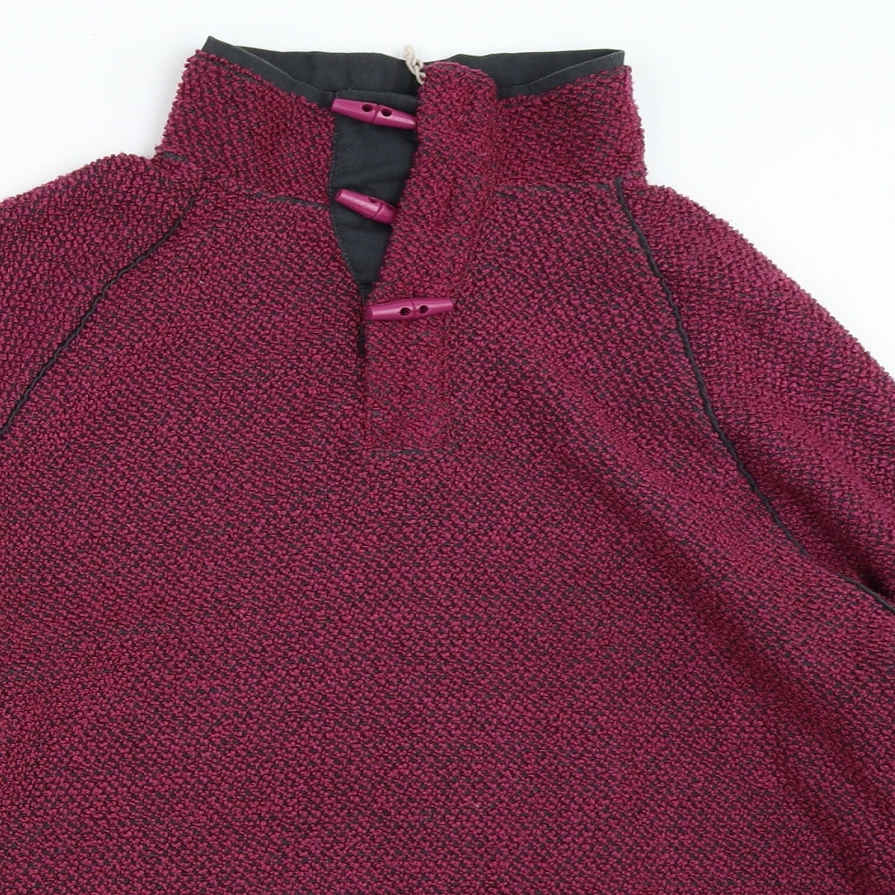 Cotton Traders Womens Pink   Henley Sweatshirt Size M