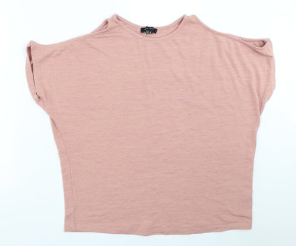 Womens UK Size M New Look Pink Basic T-Shirt