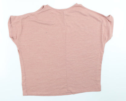 Womens UK Size M New Look Pink Basic T-Shirt