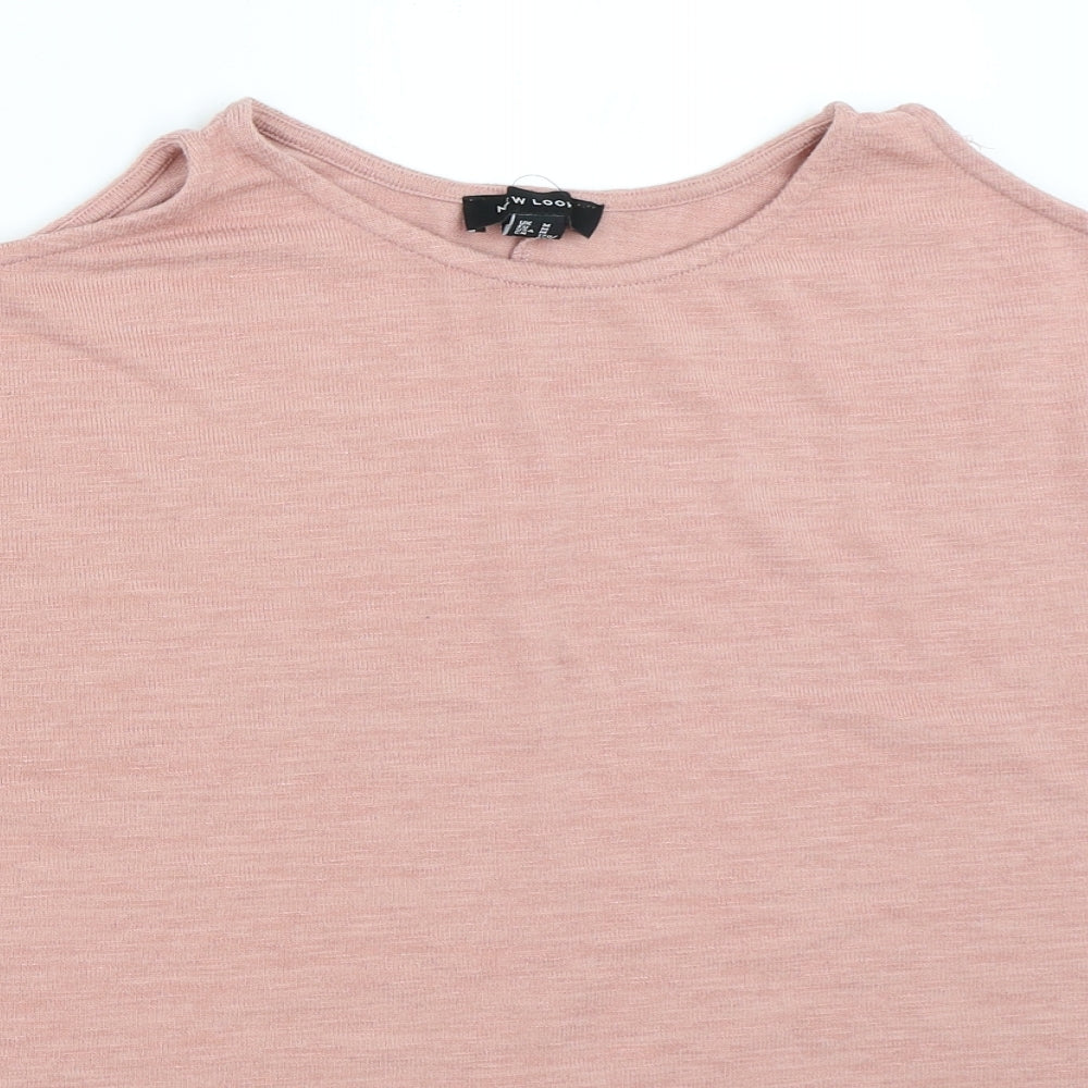Womens UK Size M New Look Pink Basic T-Shirt