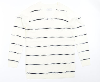 Womens UK Size 8 Papaya Ivory Pullover Jumper