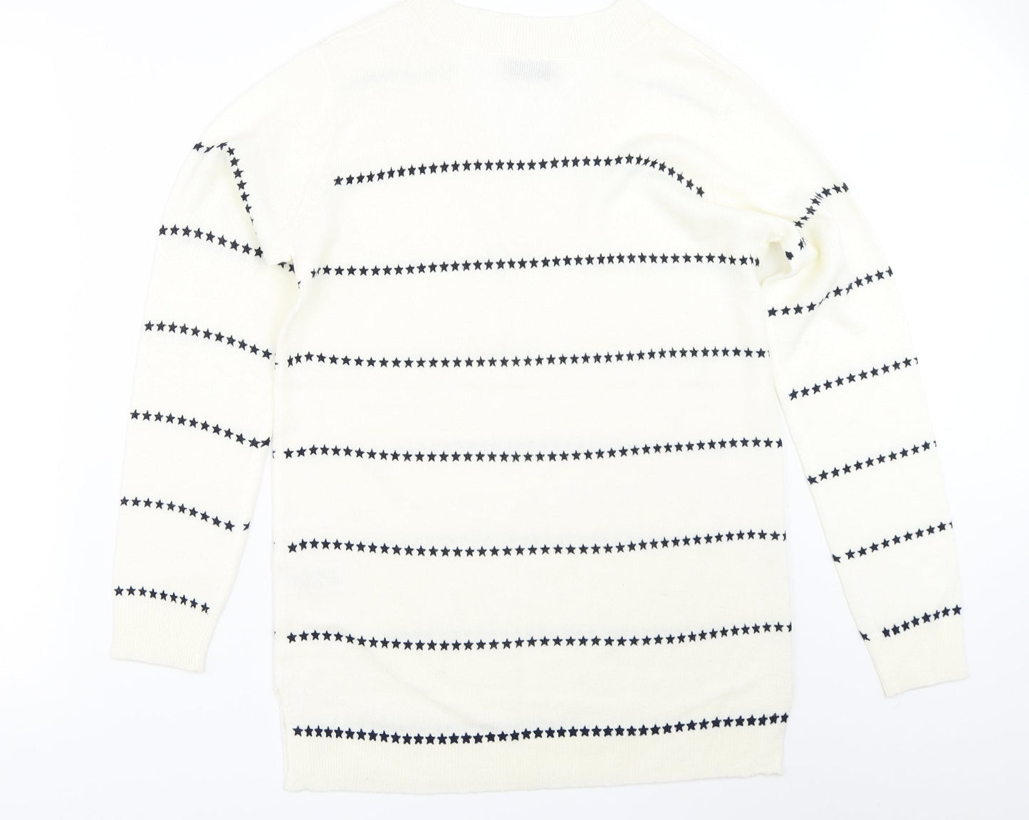 Womens UK Size 8 Papaya Ivory Pullover Jumper
