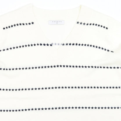 Womens UK Size 8 Papaya Ivory Pullover Jumper