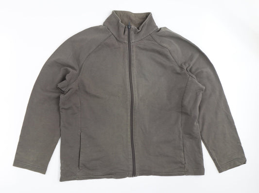 Womens UK Size 20 Marks and Spencer Grey Full Zip Sweatshirt