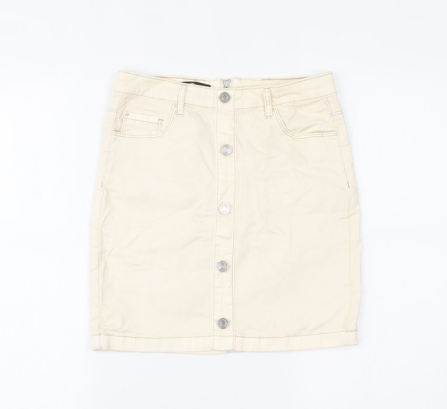 Missguided Womens Ivory   Mini Skirt Size 10