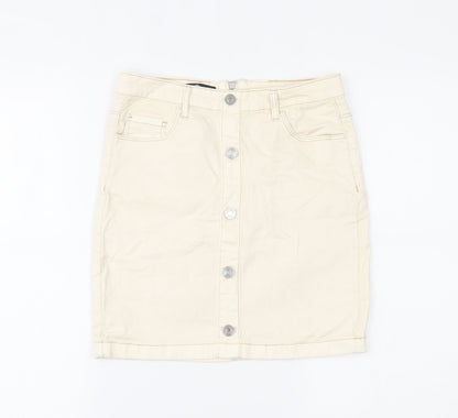 Missguided Womens Ivory   Mini Skirt Size 10