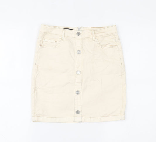 Missguided Womens Ivory   Mini Skirt Size 10