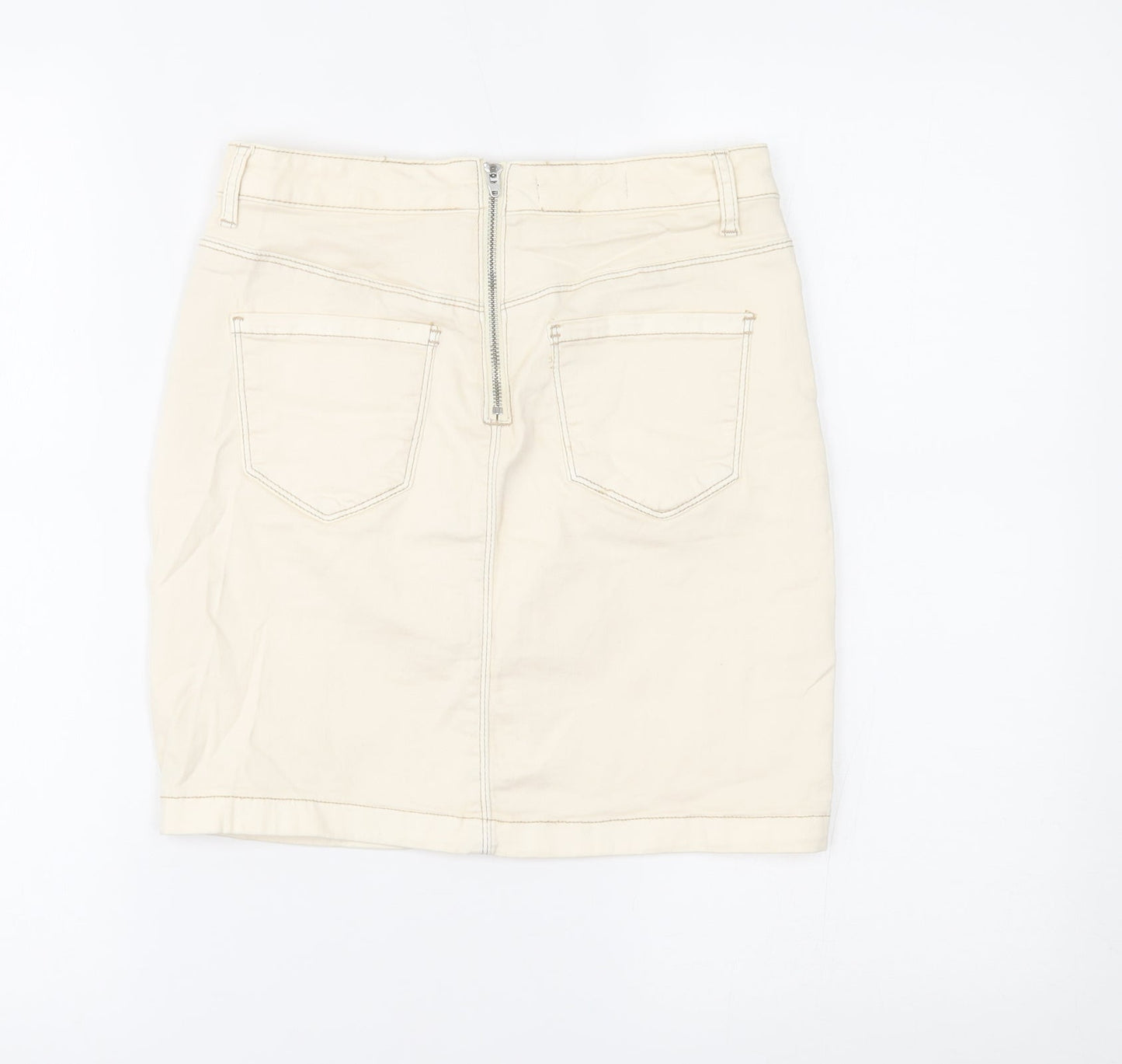 Missguided Womens Ivory   Mini Skirt Size 10