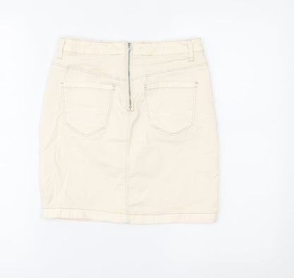 Missguided Womens Ivory   Mini Skirt Size 10