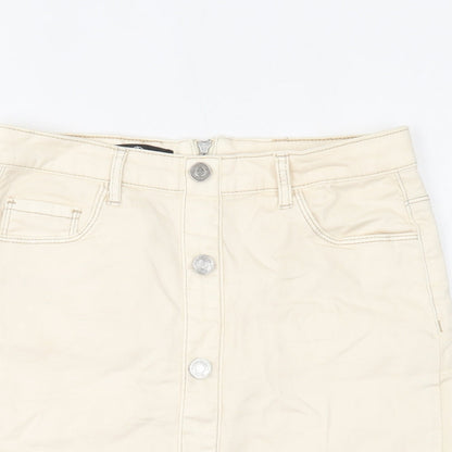 Missguided Womens Ivory   Mini Skirt Size 10
