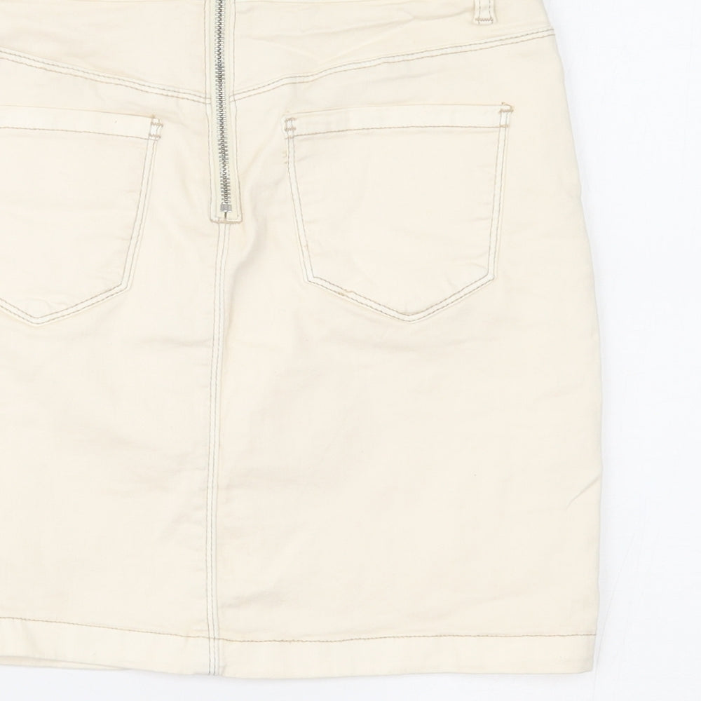 Missguided Womens Ivory   Mini Skirt Size 10