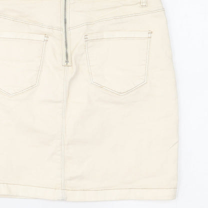Missguided Womens Ivory   Mini Skirt Size 10