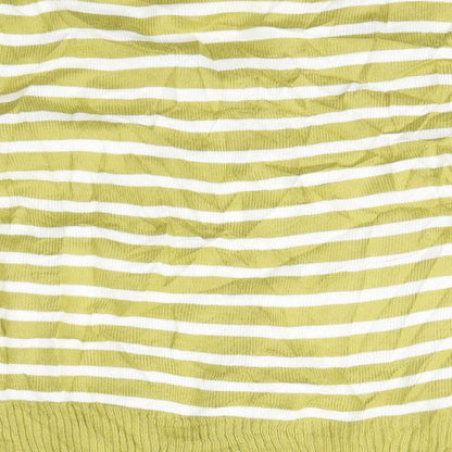 TU Womens Green Striped  Pullover Jumper Size 10