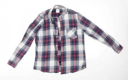 Mens UK Size L Burton Menswear Multicoloured  Button-Up Long Sleeve Casual Shirt