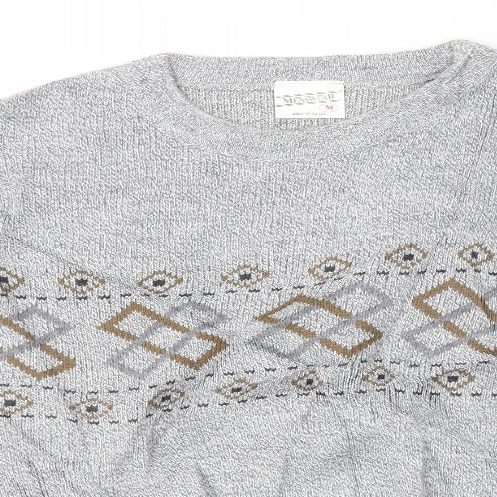 MENSWEAR Mens Grey   Pullover Jumper Size M