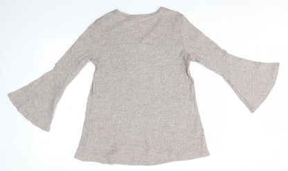 Back view of H by Halston women’s pink basic blouse, size M