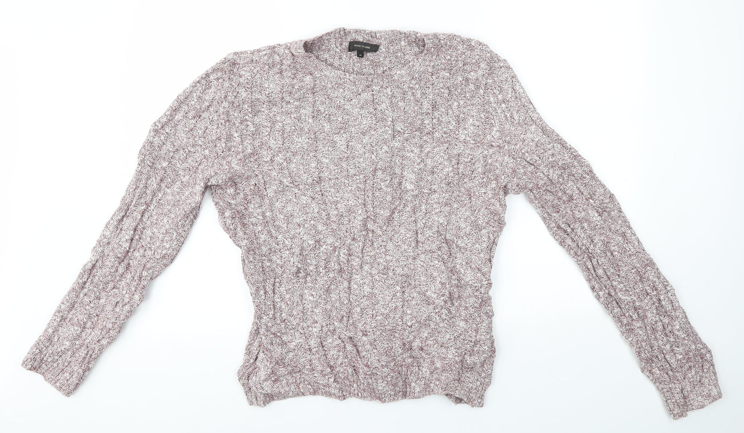 Womens UK Size M River Island Pink Pullover Jumper