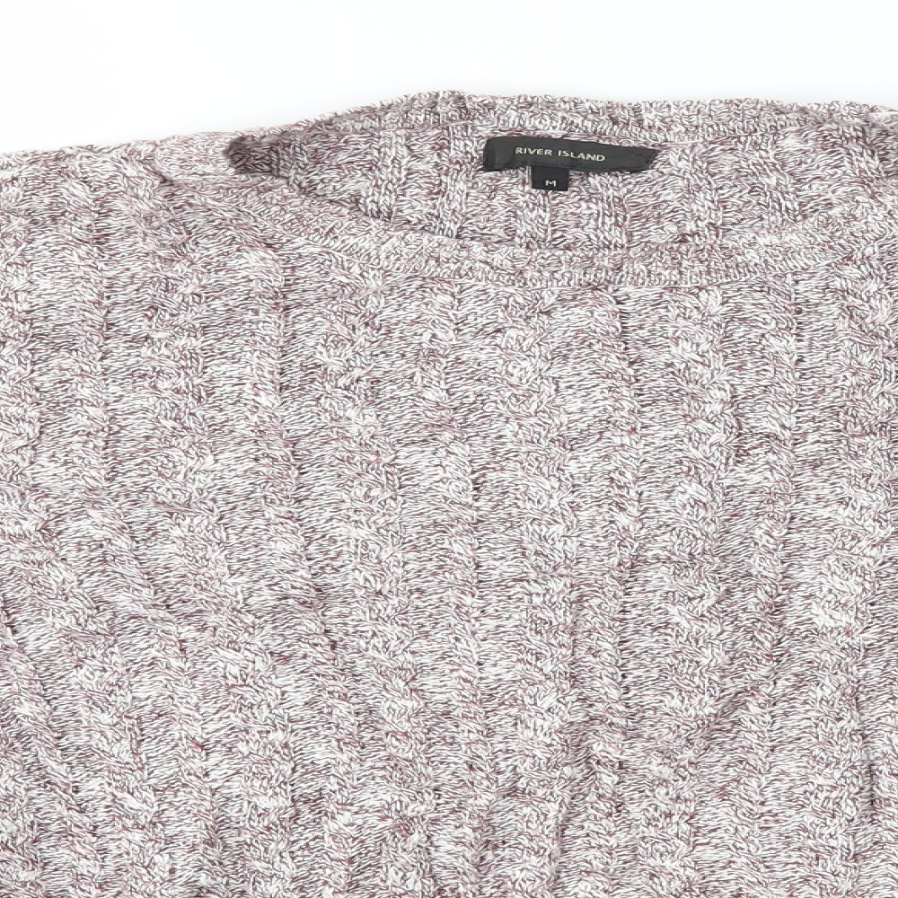 Womens UK Size M River Island Pink Pullover Jumper