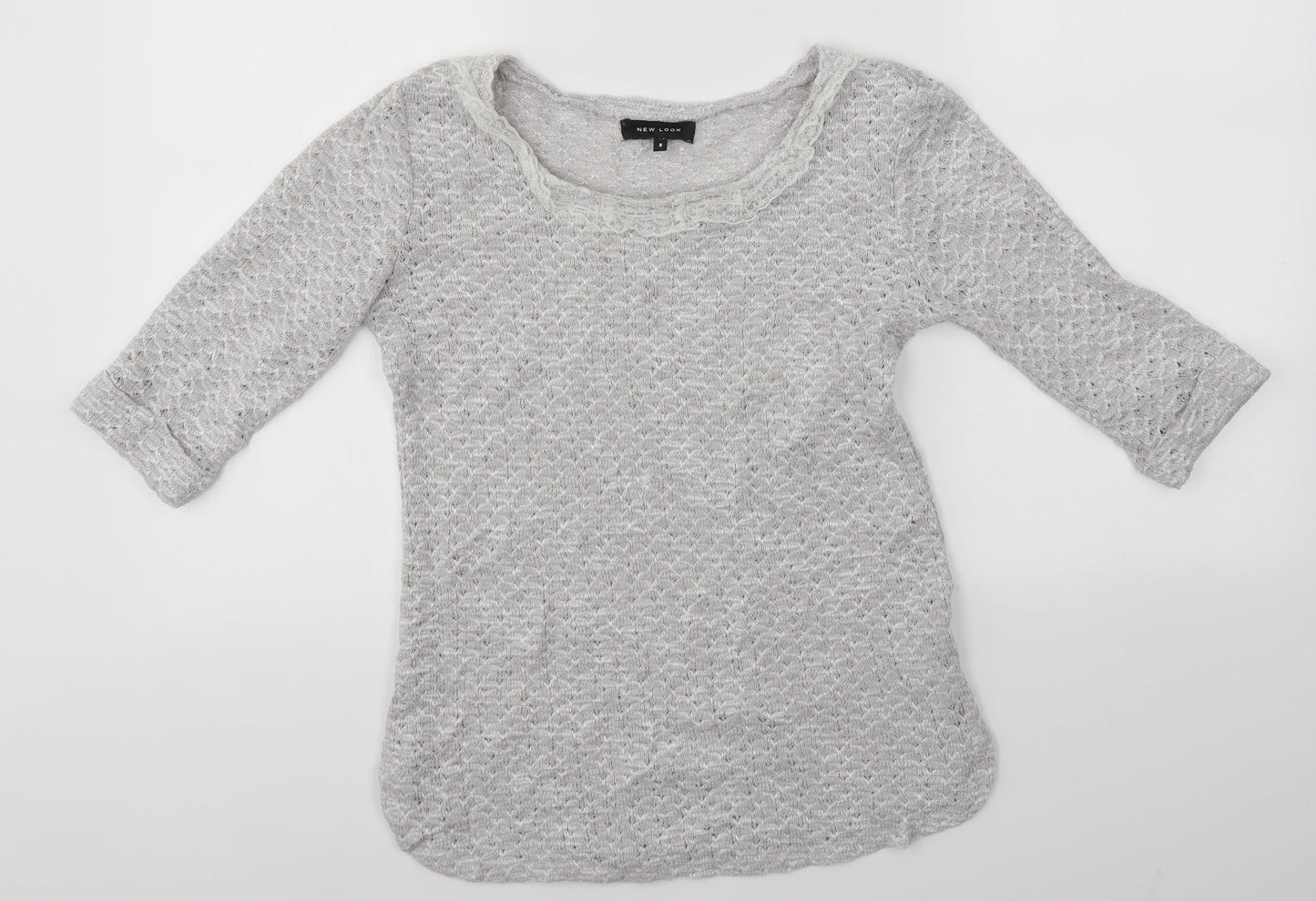 Womens UK Size 8 New Look Grey Pullover Jumper