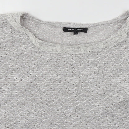Womens UK Size 8 New Look Grey Pullover Jumper