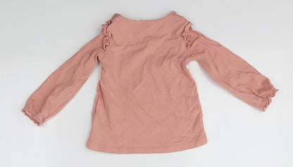 Back view of Marks & Spencer Baby Pink Basic T-Shirt, size 18-24, Months