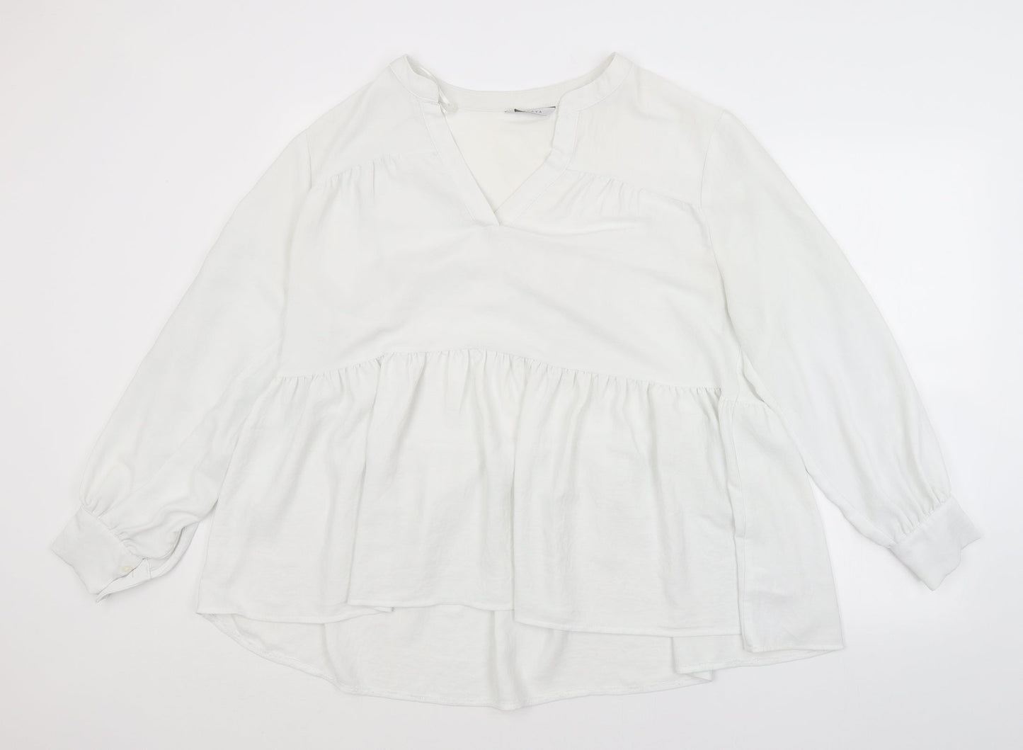 Papaya Womens White   Basic Blouse Size 14