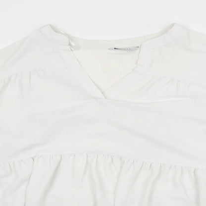 Papaya Womens White   Basic Blouse Size 14