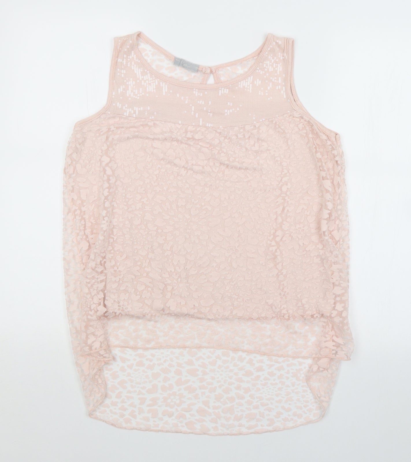 Womens UK Size  Preworn Pink Basic Tank
