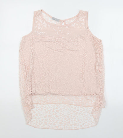 Womens UK Size  Preworn Pink Basic Tank